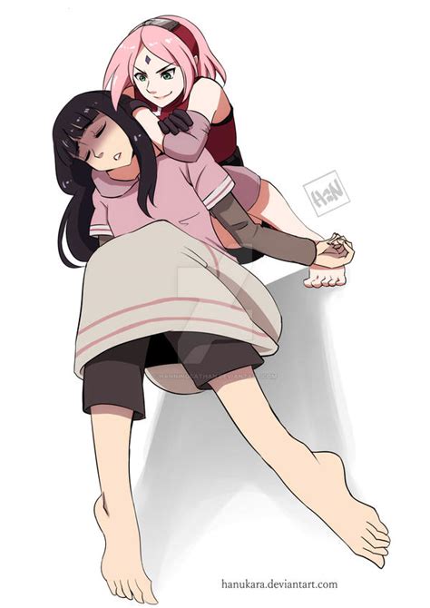 sakura x hinata|fanart, commission, yuri / commission .